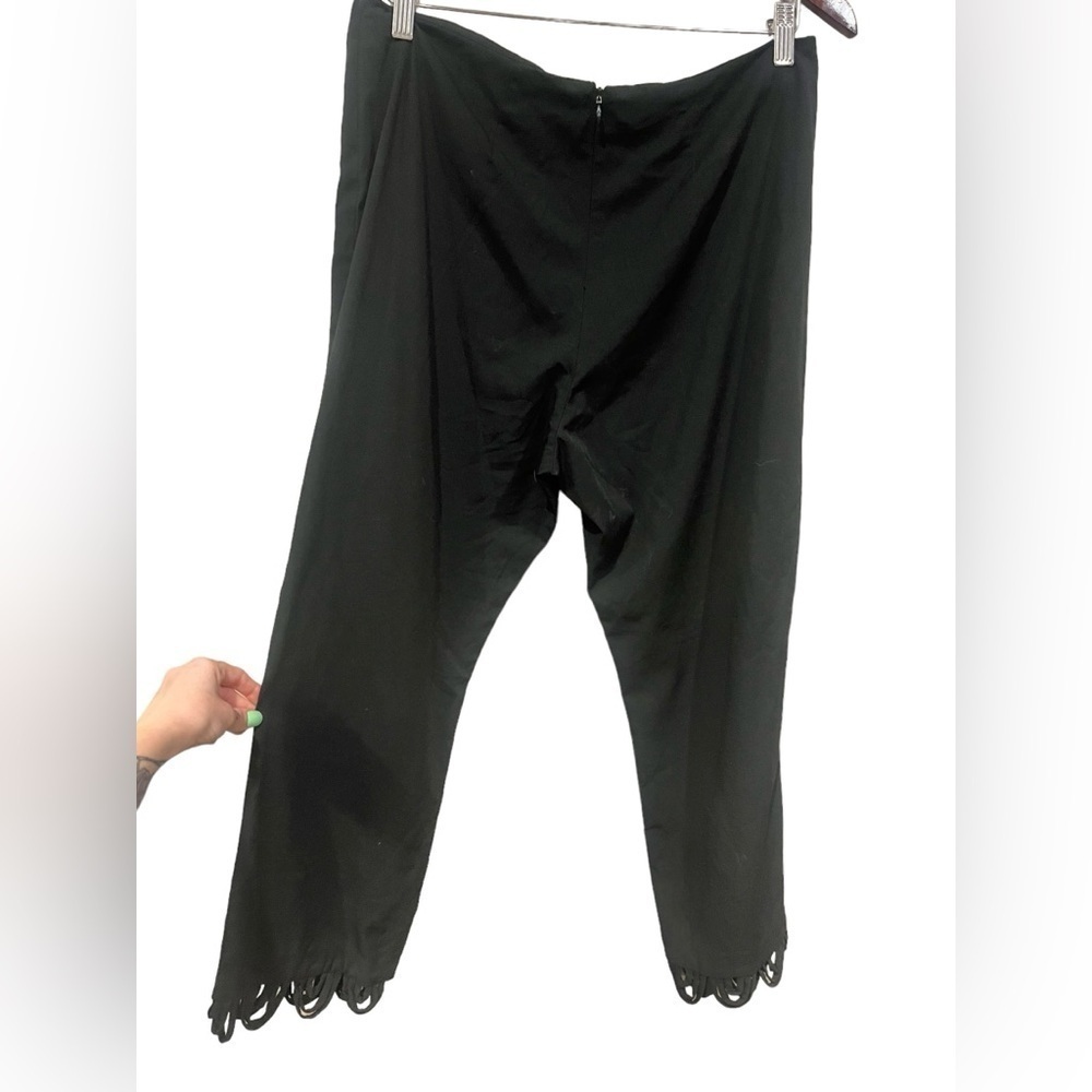 Finley Black Dress Pants Cutout Ankle Size 12 Business Career Trouser Slacks